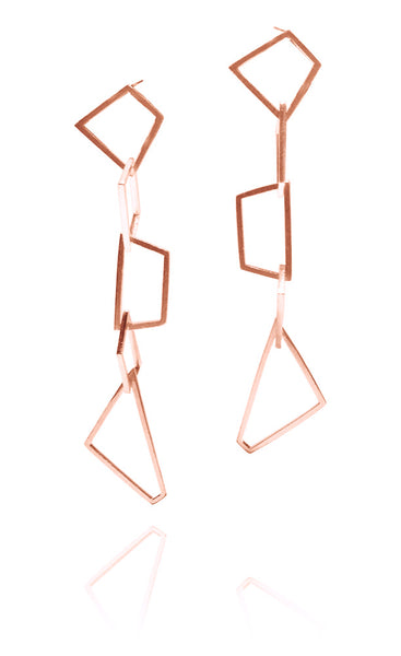 Rose Gold Plated Berlin Angular Drops