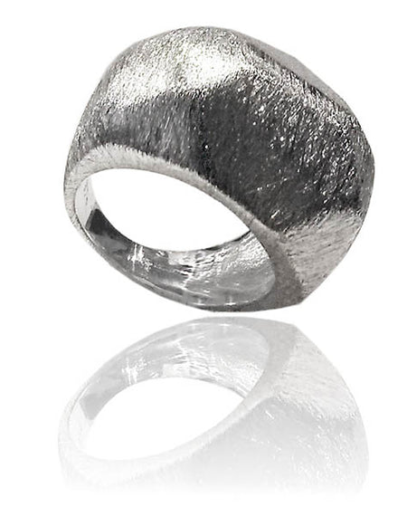 Brushed Bilbao Thick Twist Ring