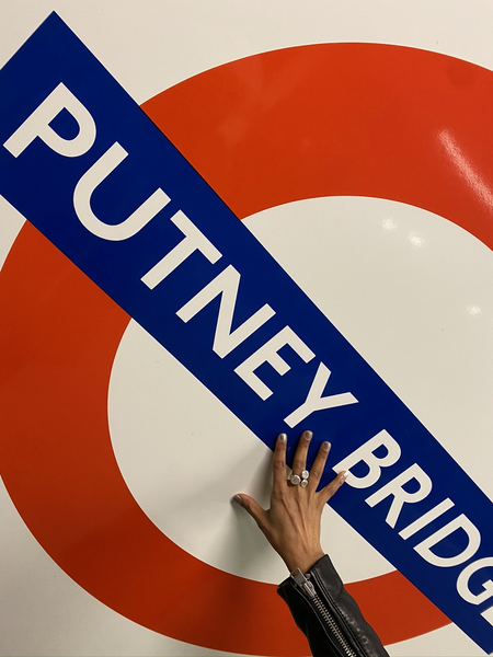 Three Stone Jaipuri Non-Connect Ring Amethyst and Black Rutile Quartz