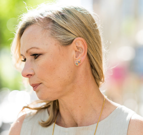Peacock Climbing Earrings Lapis Lazuli