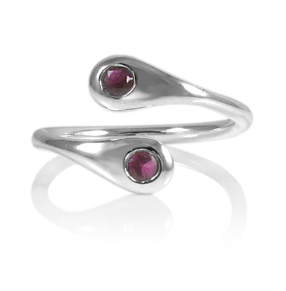 Peacock Swirl Ring Pink Tourmaline