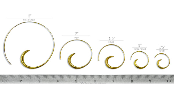 Brushed 18k Gold Plated Swirly Earrings