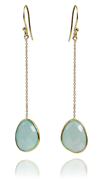 River Rock Drops Aqua Chalcedony