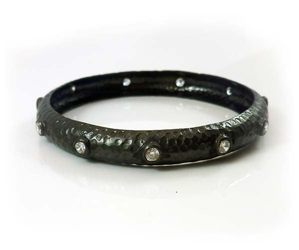 Single Mantra Bangle Ruthenium