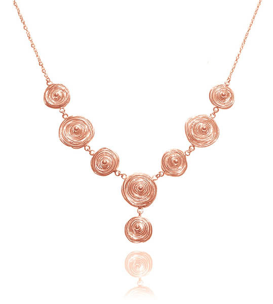 Rose Gold Plated Jalebi Necklace
