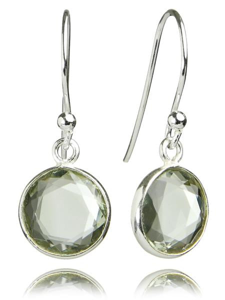 Puntino Earrings Green Amethyst