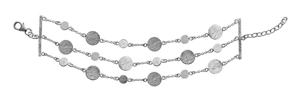 Triple Line Disc Bracelet