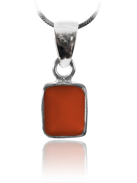 Small Rectangular Pendant Carnelian