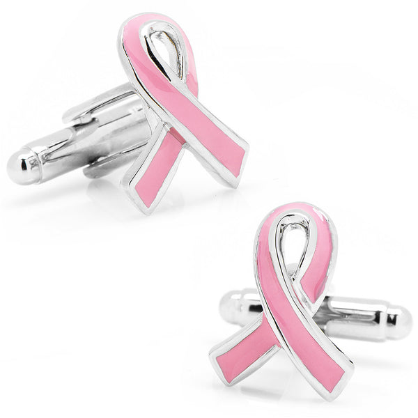 Pink Awareness Ribbon Cufflinks