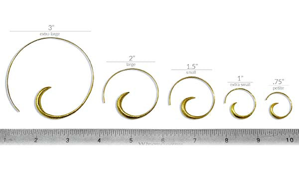 Classic 18k Gold Plated Swirly Earrings