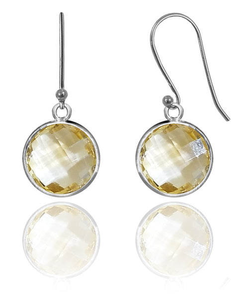 Medium Hanging Puntino Earrings Citrine