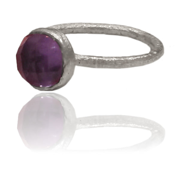 Capri Small Circle Ring Amethyst
