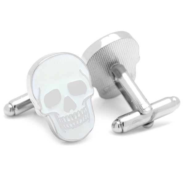 Glow-in-the-Dark Skull Cufflinks