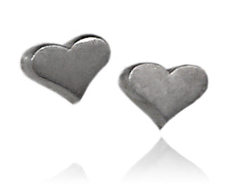 Heart Stud Earrings Matte