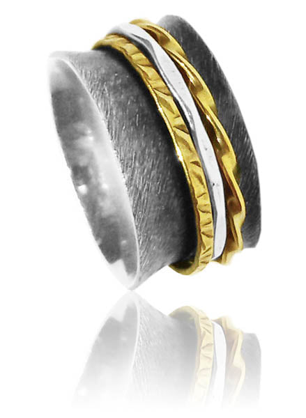 Tel Aviv Flared Spinner Ring 8