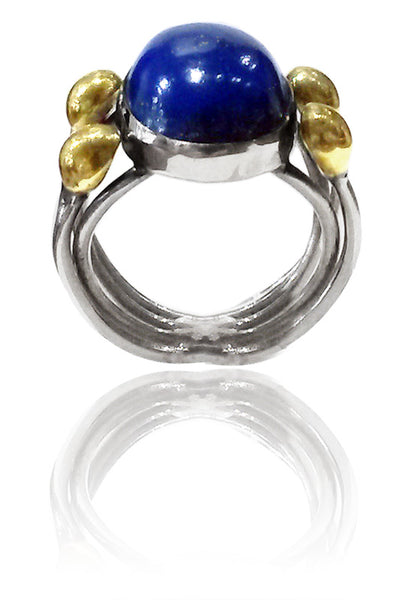 Conquistador Oval Stone Ring Lapis Lazuli