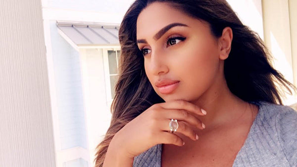 Da Vinci Four Prong Capri Cocktail Ring Green Amethyst