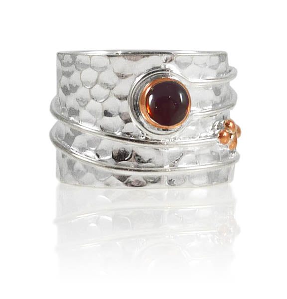 Olive Branch Ring Garnet