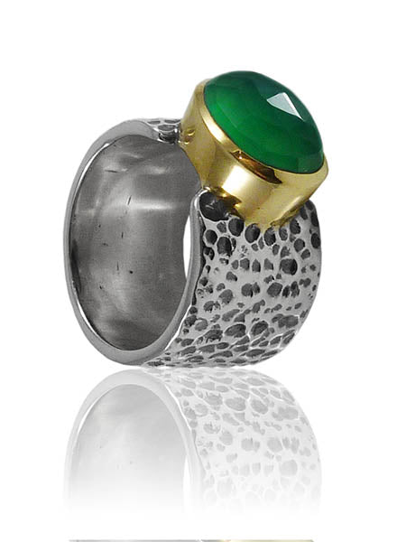 Sea of Galilee Ring Green Onyx