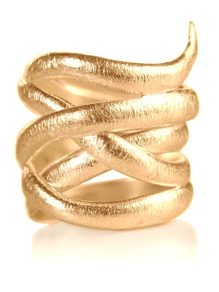 18K Gold Plated Stackable Jaipuri Circle Ring Amethyst