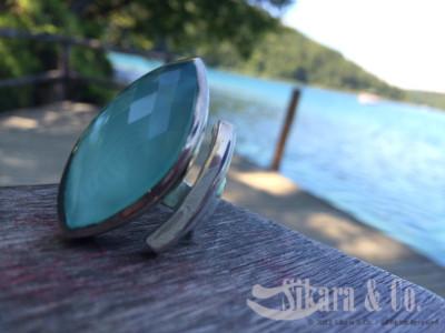 Large Cocktail Marquee Ring Smokey Quartz