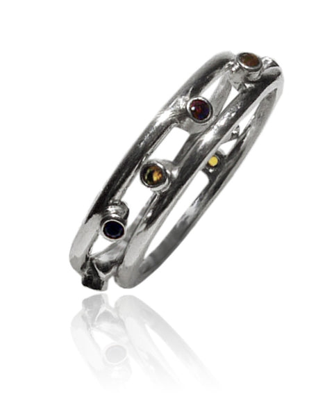 Guntha Ring Mixed Stones