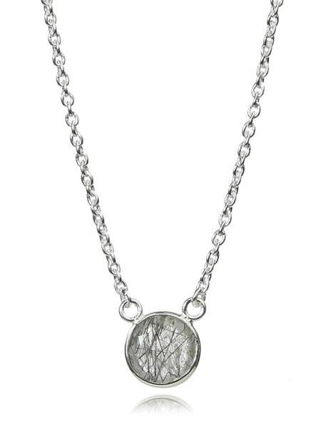 Puntino Necklace Black Rutile Quartz