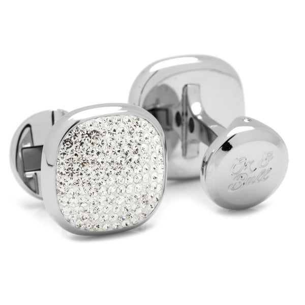 White Pave Crystal Stud Set
