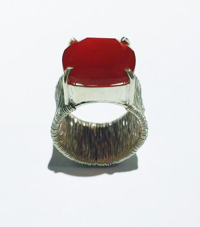 Italian Step Ladder with Stone Ring Carnelian