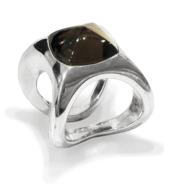 Tuffit Open Cocktail Ring Smokey Quartz