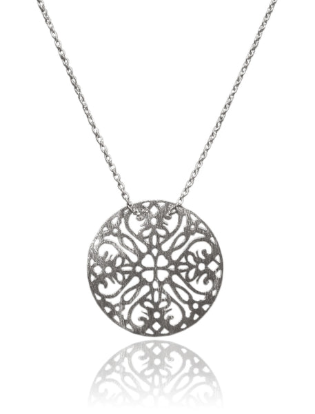 Matte Single Arabesque Disc with Chain