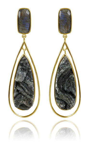 Natural Glacier Dangle Earrings