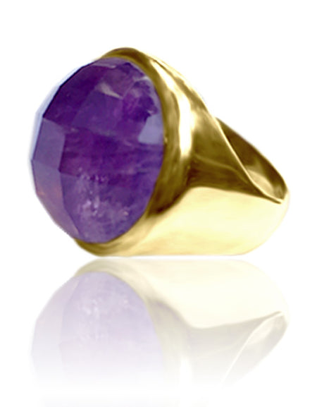 18K Gold Plated Sugar Loaf Dome Ring