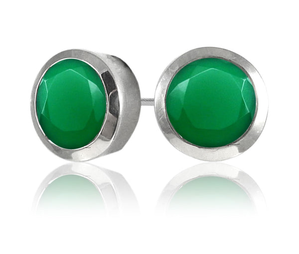 Gaudi Gemstone Studs Green Onyx