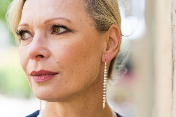 Brazilian Concentric Seed Leaf Earrings