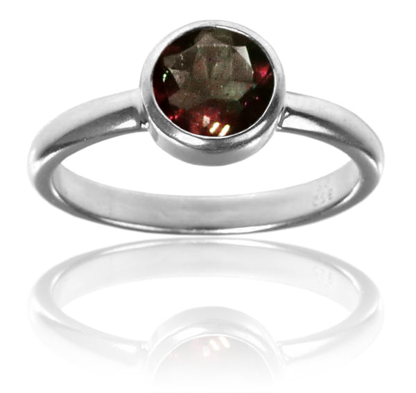 Stackable Jaipuri Circle Ring Garnet