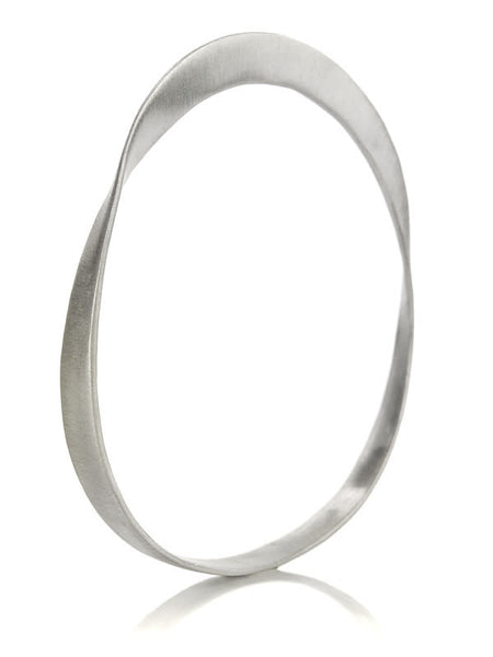 Bilbao Sculptured Bangle - Brushed