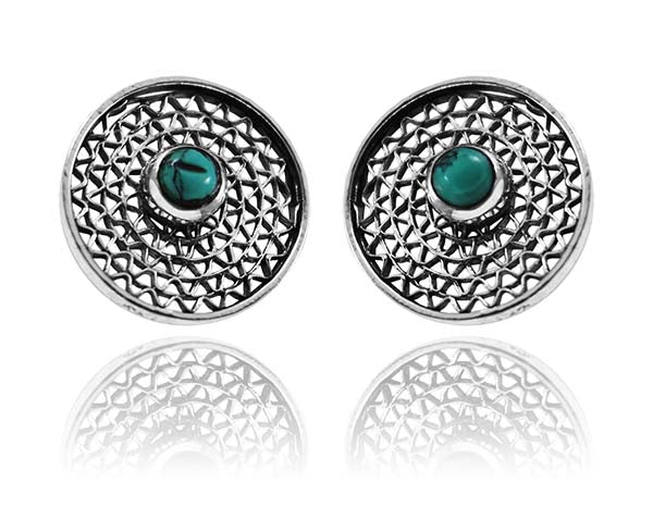 Tel Aviv Dot Earrings Turquoise