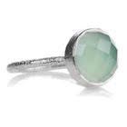 Capri Medium Stackable Circle Ring - Aqua Chalcedony