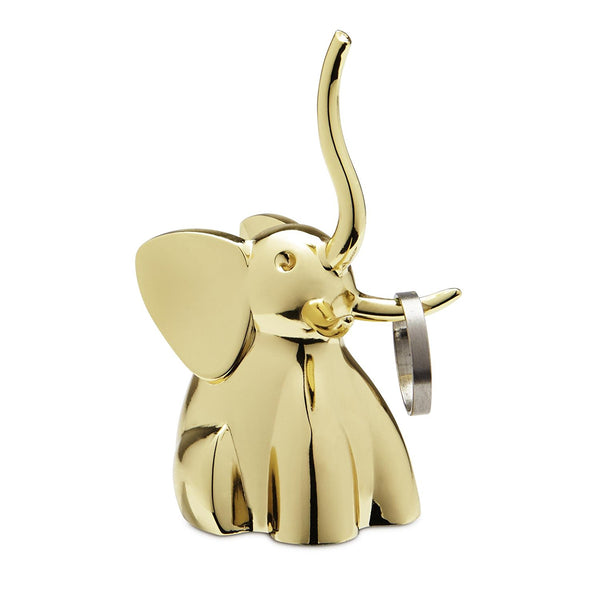Ring Holder Elephant Brass