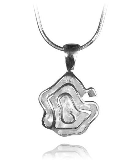Silver Barcelona Flower Pendant