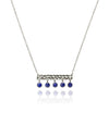 5 Stone Bavaria Bar Necklace Lapis Lazuli