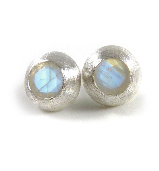 Aztec Studs White Moonstone