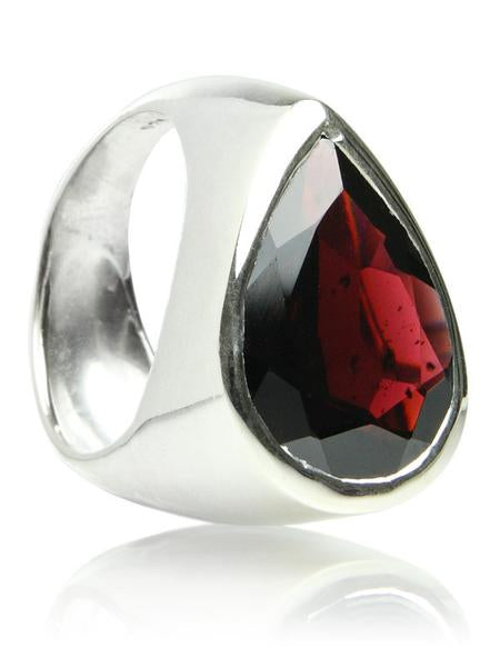 Side Paisley Ring Garnet