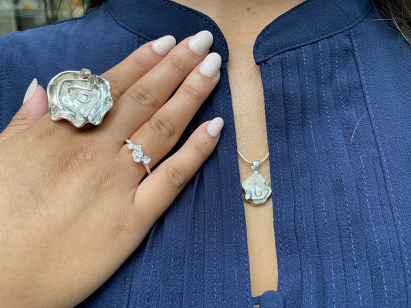 Large Gaudi Flower Cocktail Ring