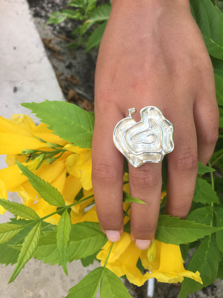 Large Gaudi Flower Cocktail Ring