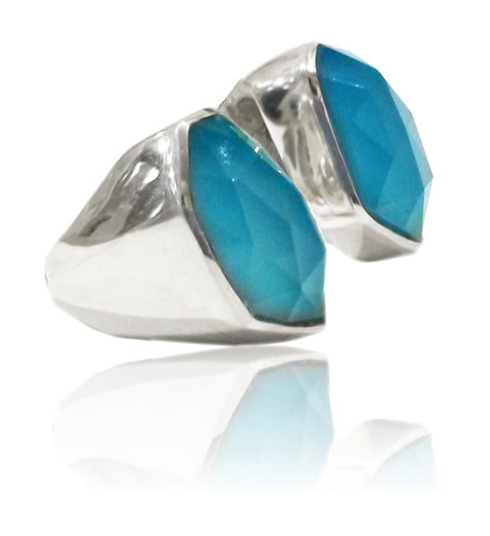 Glacier Ring Blue Chalcedony