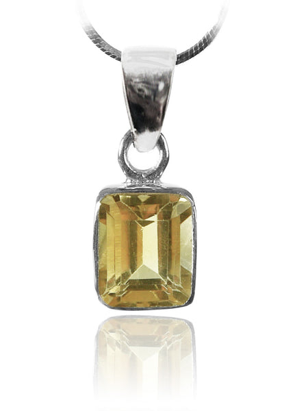 Small Rectangular Pendant Citrine