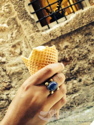 Conquistador Oval Stone Ring Lapis Lazuli