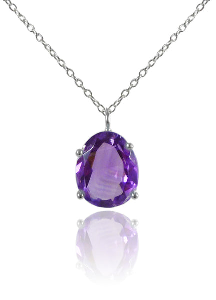 Jaipuri Stone Drop Necklace Amethyst